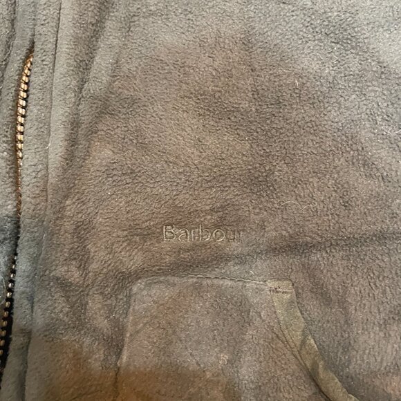 Barbour Dunmoor fleece gilet vest waistcoat in olive green L - Picture 4 of 6